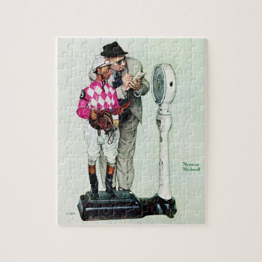 Jockey Weighing in by Norman Rockwell Legpuzzel (Verticaal)