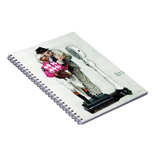 Jockey Weighing in by Norman Rockwell Notitieboek (Rechterzijde)