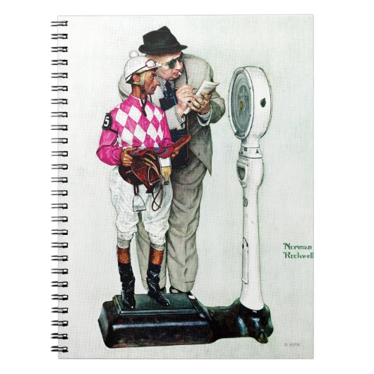 Jockey Weighing in by Norman Rockwell Notitieboek (Voorkant)
