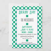Jockey zijde blokkeert groene en witte derby kaart (Voorkant)
