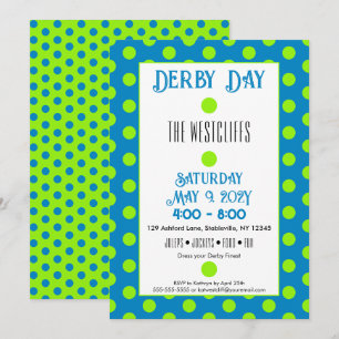 Jockey Zijde Stippen Groen en Blauw Derby Kaart