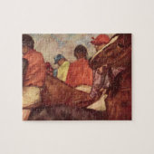 Jockeys door Edgar Degas,  paardenracekunst Legpuzzel (Horizontaal)