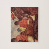 Jockeys door Edgar Degas,  paardenracekunst Legpuzzel (Verticaal)