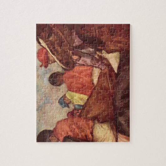 Jockeys door Edgar Degas,  paardenracekunst Legpuzzel (Verticaal)