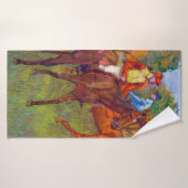 Jockeys en Race Horses, Edgar Degas Badhanddoek (Badhanddoek)