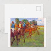 Jockeys en Race Horses, Edgar Degas Briefkaart (Voorkant / Achterkant)