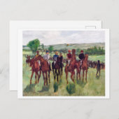 Jockeys en Race Horses, Edgar Degas Briefkaart (Voorkant / Achterkant)