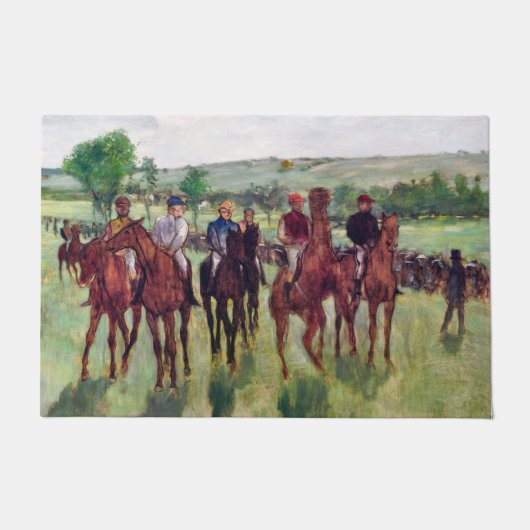 Jockeys en Race Horses, Edgar Degas Deurmat (Voorkant)
