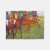 Jockeys en Race Horses, Edgar Degas Fleece Deken (Voorkant (Horizontaal))
