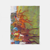 Jockeys en Race Horses, Edgar Degas Fleece Deken (Voorkant)