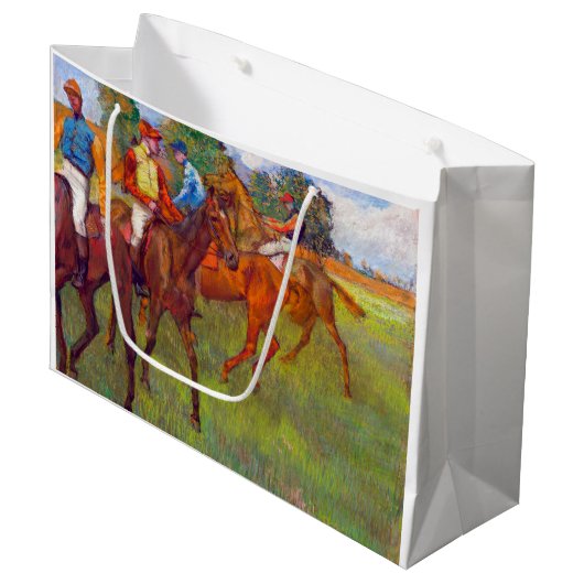 Jockeys en Race Horses, Edgar Degas Groot Cadeauzakje (Voorkant Gekanteld)