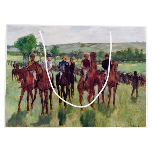 Jockeys en Race Horses, Edgar Degas Groot Cadeauzakje (Achterkant)