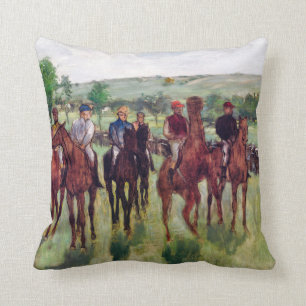 Jockeys en Race Horses, Edgar Degas Kussen