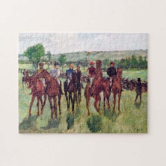 Jockeys en Race Horses, Edgar Degas Legpuzzel (Horizontaal)