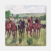 Jockeys en Race Horses, Edgar Degas Magneet (Voorkant)