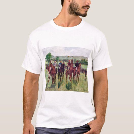 Jockeys en Race Horses, Edgar Degas T-shirt (Voorkant)