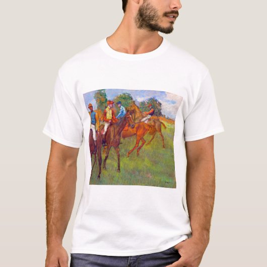 Jockeys en Race Horses, Edgar Degas T-shirt (Voorkant)