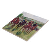 Jockeys en Race Horses, Edgar Degas Tegeltje (Zijkant)