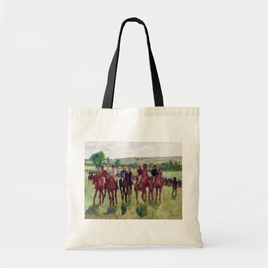 Jockeys en Race Horses, Edgar Degas Tote Bag (Voorkant)
