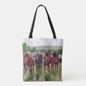Jockeys en Race Horses, Edgar Degas Tote Bag (Achterkant)