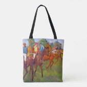 Jockeys en Race Horses, Edgar Degas Tote Bag (Achterkant)