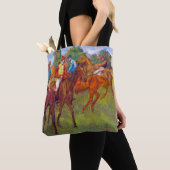 Jockeys en Race Horses, Edgar Degas Tote Bag (Dichtbij)