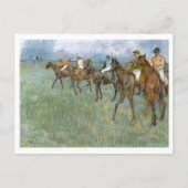 Jockeys in de Regen Edgar Degas Briefkaart (Voorkant)
