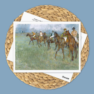 Jockeys in de Regen Edgar Degas Briefkaart