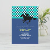 Jockey's Pride Blue Uitnodiging (Staand voorkant)