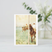 Jockeys Race Flagpole Edgar Degas Briefkaart (Staand voorkant)