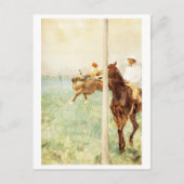 Jockeys Race Flagpole Edgar Degas Briefkaart (Voorkant)