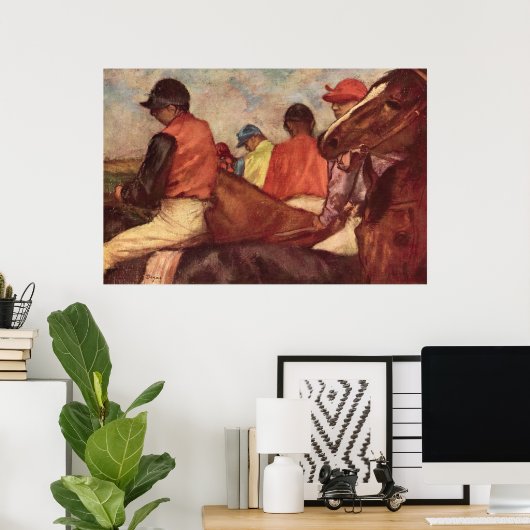 Jockeys van Edgar Degas, Kunst over paardenraces u Poster (Thuiskantoor)