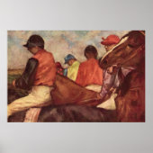 Jockeys van Edgar Degas, Kunst over paardenraces u Poster (Voorkant)