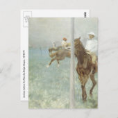 Jockeys voor de race door Edgar Degas Briefkaart (Voorkant / Achterkant)
