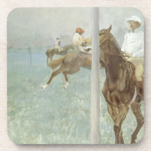 Jockeys voor de race door Edgar Degas Drankjes Onderzetter