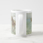 Jockeys voor de race door Edgar Degas Grote Koffiekop (Achterkant)