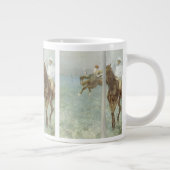 Jockeys voor de race door Edgar Degas Grote Koffiekop (Rechts)