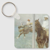 Jockeys voor de race door Edgar Degas Sleutelhanger (Voorkant)