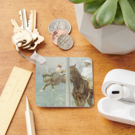 Jockeys voor de race door Edgar Degas Sleutelhanger (Bureau)