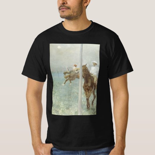 Jockeys voor de race door Edgar Degas T-shirt (Voorkant)