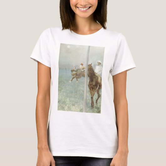 Jockeys voor de race door Edgar Degas T-shirt (Voorkant)