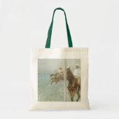 Jockeys voor de race door Edgar Degas Tote Bag (Voorkant)