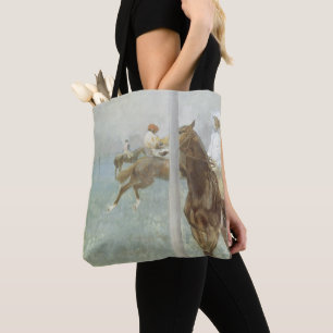 Jockeys voor de race door Edgar Degas Tote Bag