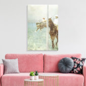Jockeys voor de race van Edgar Degas Canvas Afdruk (Insitu (Woonkamer))