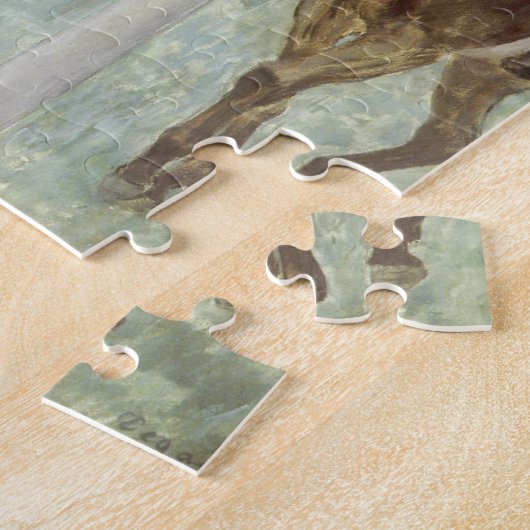Jockeys voor de race van Edgar Degas Legpuzzel (Zijkant)