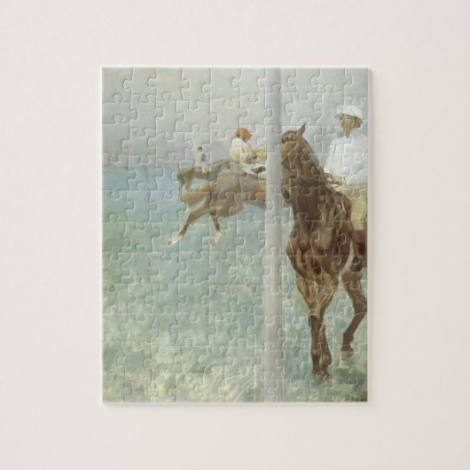 Jockeys voor de race van Edgar Degas Legpuzzel (Verticaal)