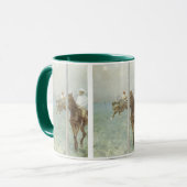 Jockeys voor de race van Edgar Degas Mok (Voorkant links)