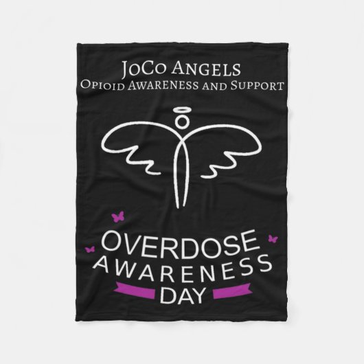 Joco Angels Overdose Awareness Day Fleece Deken (Voorkant)
