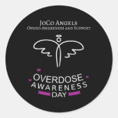 Joco Angels Overdose Awareness Day Ronde Sticker (Voorkant)