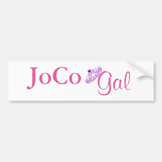 JoCo Gal op wit Bumpersticker (Voorkant)